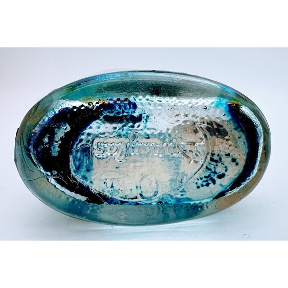 Antique Mrs. Stewart's Liquid Bluing Bottle No-Drip Cap Broken Cork Vintage - Picture 9 of 10